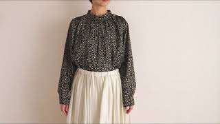 PONT DE CHALONS シトロンプリントブラウス オフホワイト ポンデ