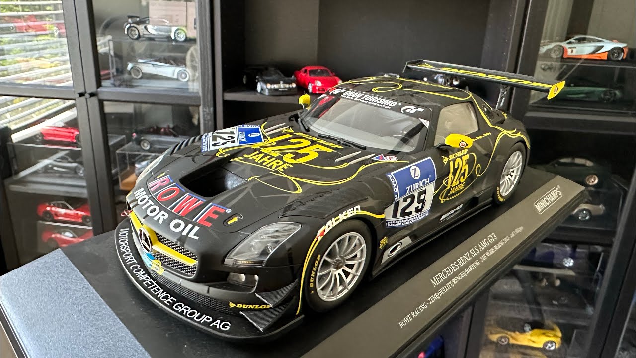 1:18 Mercedes SLS GT3 by Minichamps Review - YouTube