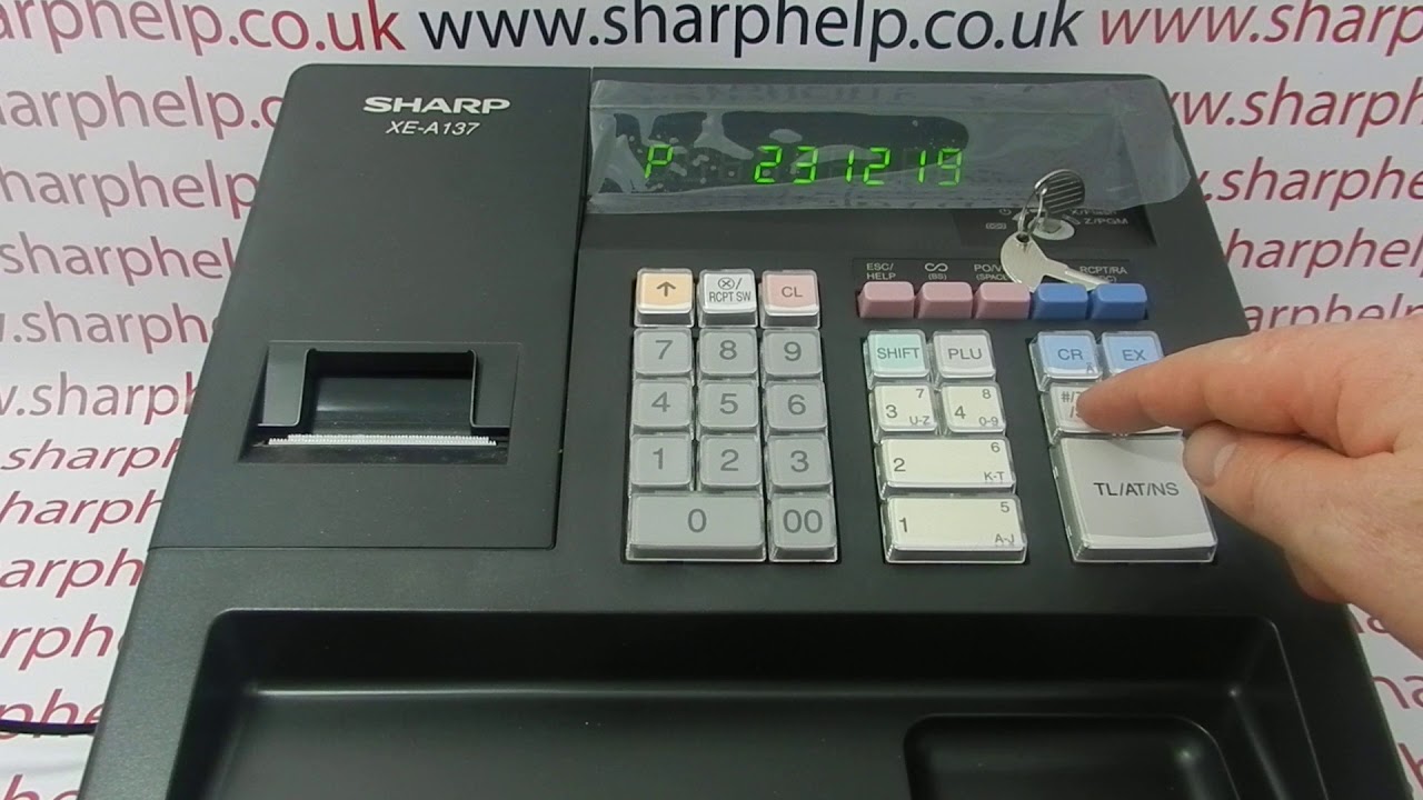 How To Program The Date And Time On The Sharp XE-A137 / XE-A147