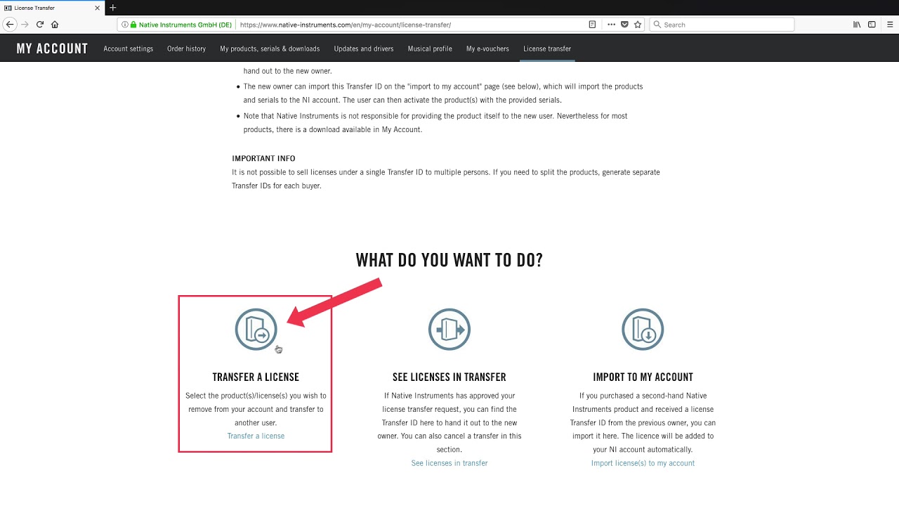 How to request a License Transfer ID for your NI product – Native