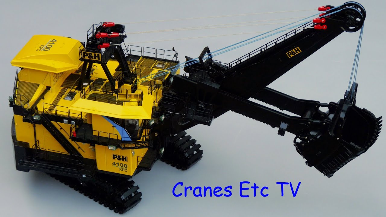 TWH P&H 4100XPC Mining Shovel by Cranes Etc TV - YouTube
