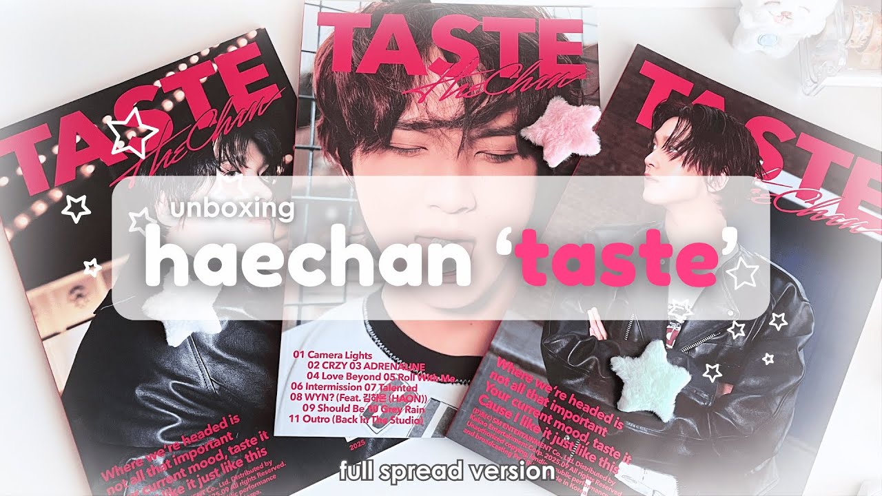 unboxing nct haechan 'taste' ❣️ full spread version 🐻 - YouTube