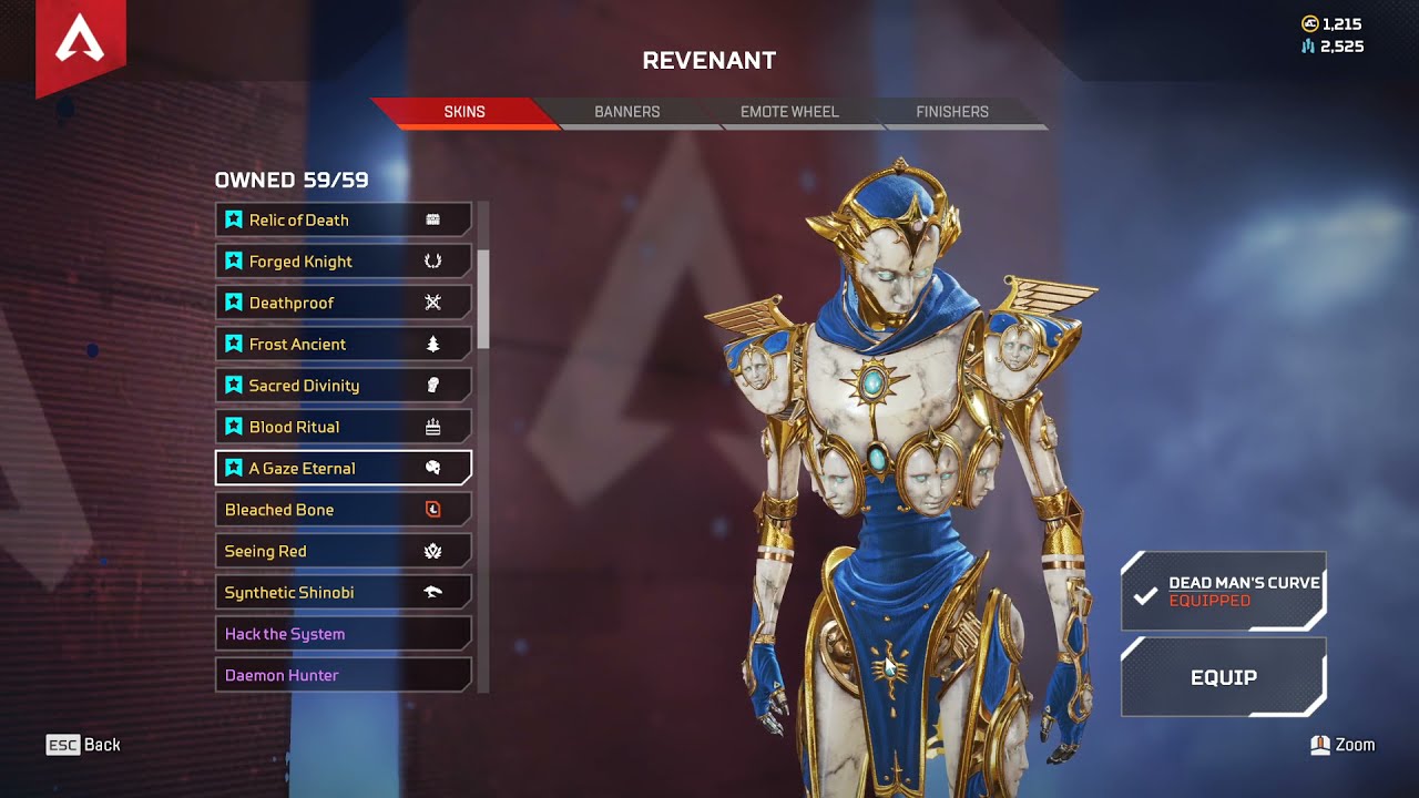 All Fifteen Revenant Legendary Skins - Lobby Showcase【Apex