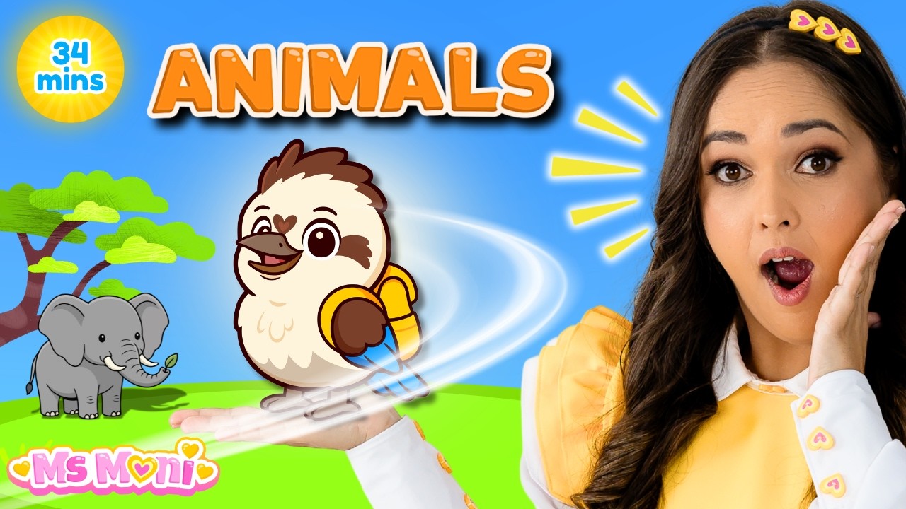 Animals for Kids with Ms Moni & Kookie the Kookaburra | Toddler