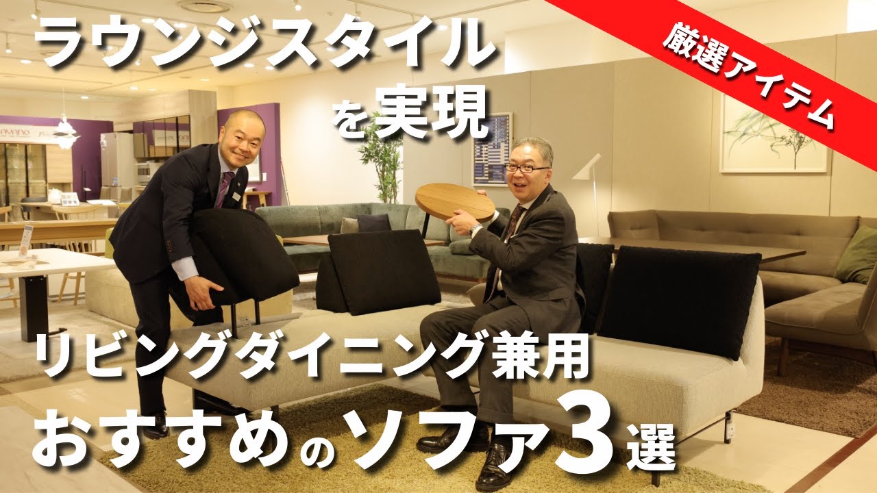 おすすめのソファ】リビングダイニングを広々と！兼用で使えるソファを