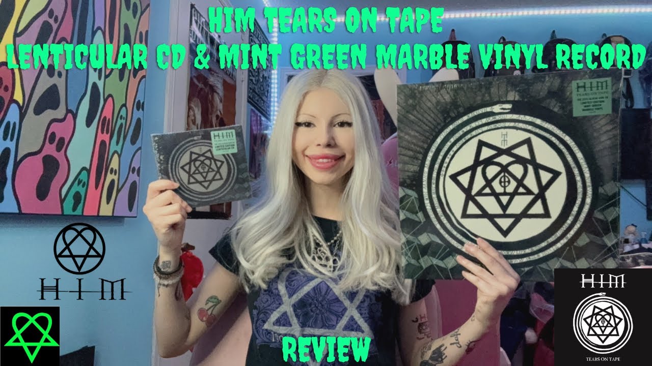 ☆ HIM Tears On Tape Lenticular CD & Limited Edition Mint Green