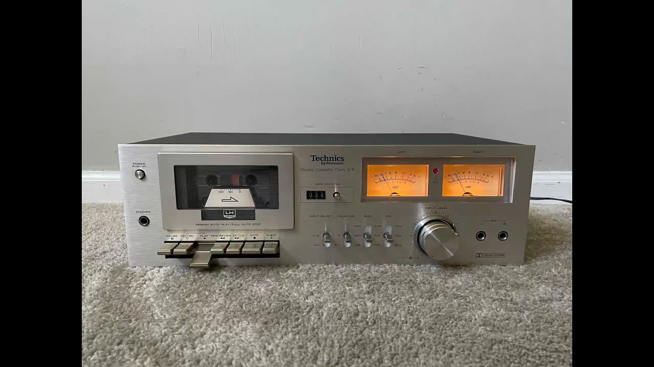 Technics RS-616 Single Stereo Cassette Deck Tape Player - YouTube