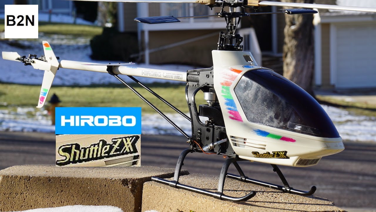 First flight after restoration | Hirobo Shuttle ZXX | VINTAGE R/C