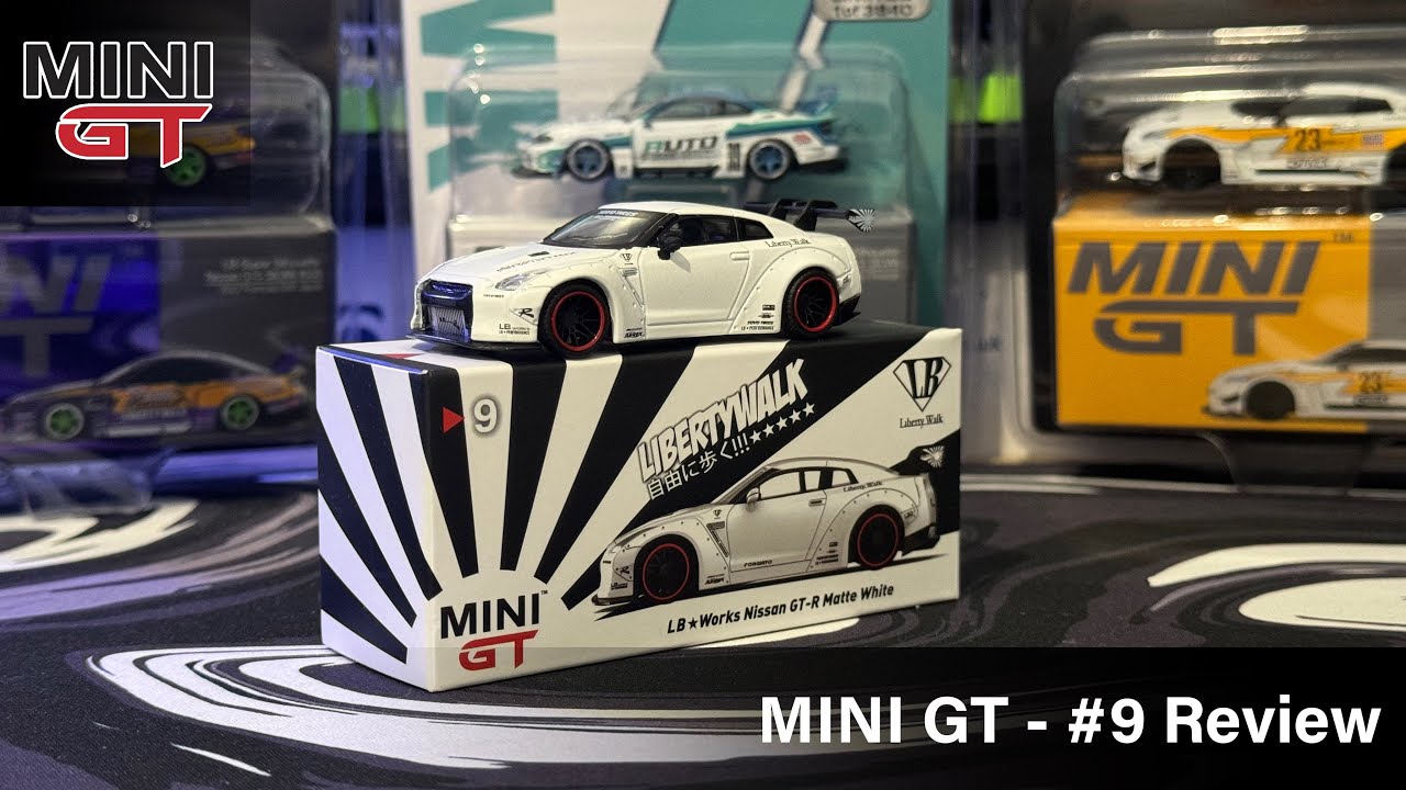 Mini GT - LB WORKS Nissan GT-R Matte White #9 - MGT00009 - YouTube
