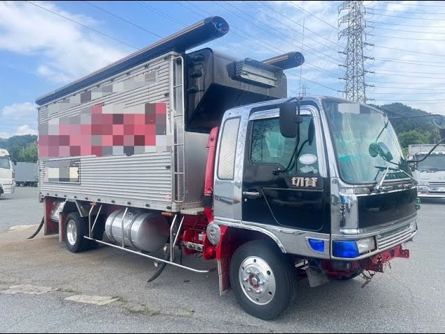 ライジングデコトラ冷凍車☆バスロケット・マニ割・上下ボカシ・輸出用