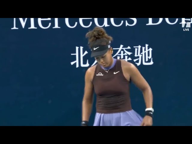 NAOMI OSAKA THROWS RACKET AT CHINA OPEN SEPTEMBER 27, 2024 - YouTube