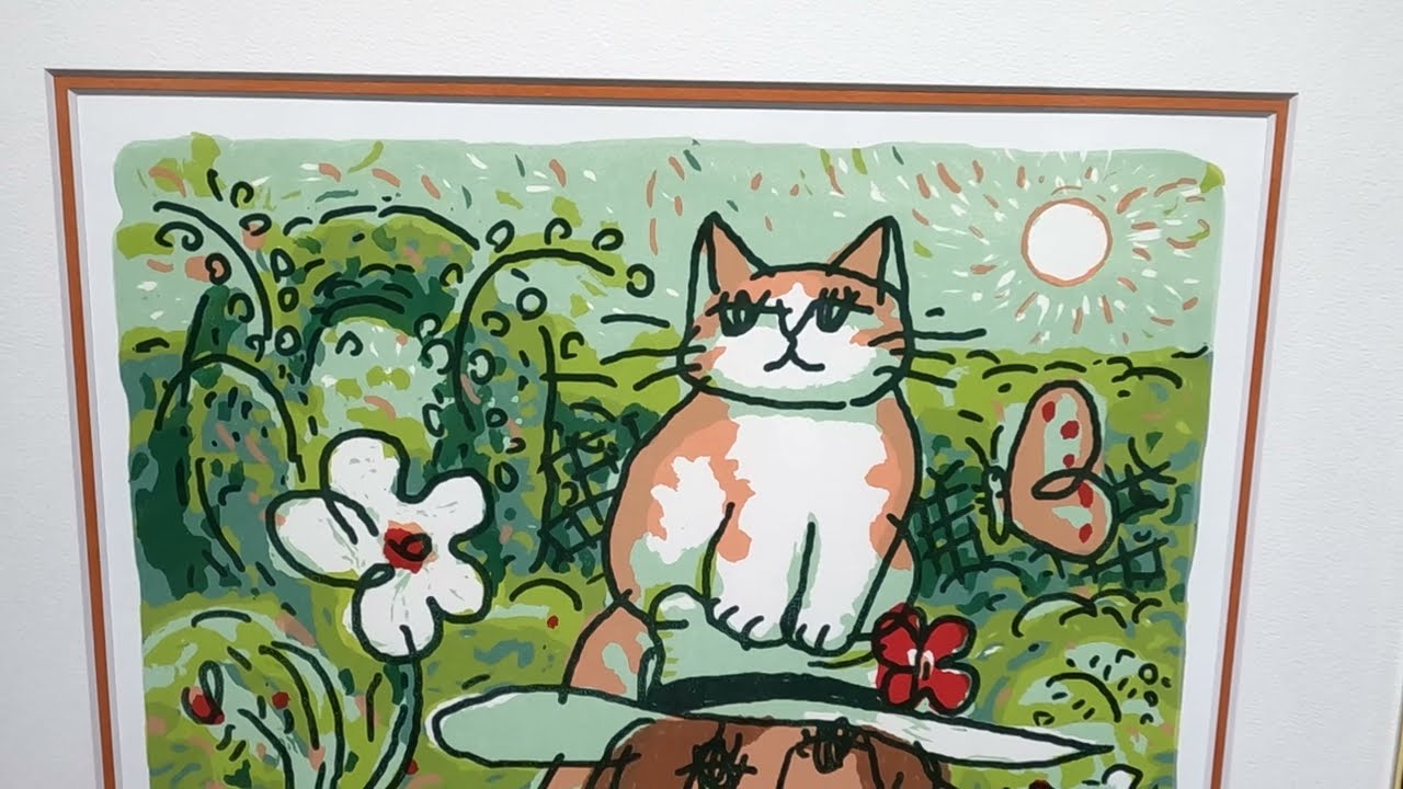 マイケル・ルー 絵画 ポップアート 猫 絵 インテリア プレゼント