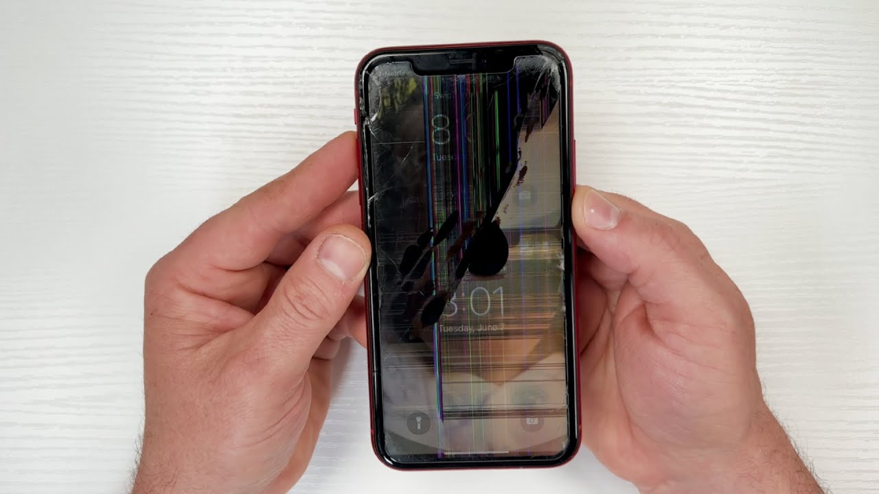 How to fix a cracked iPhone XR screen - YouTube