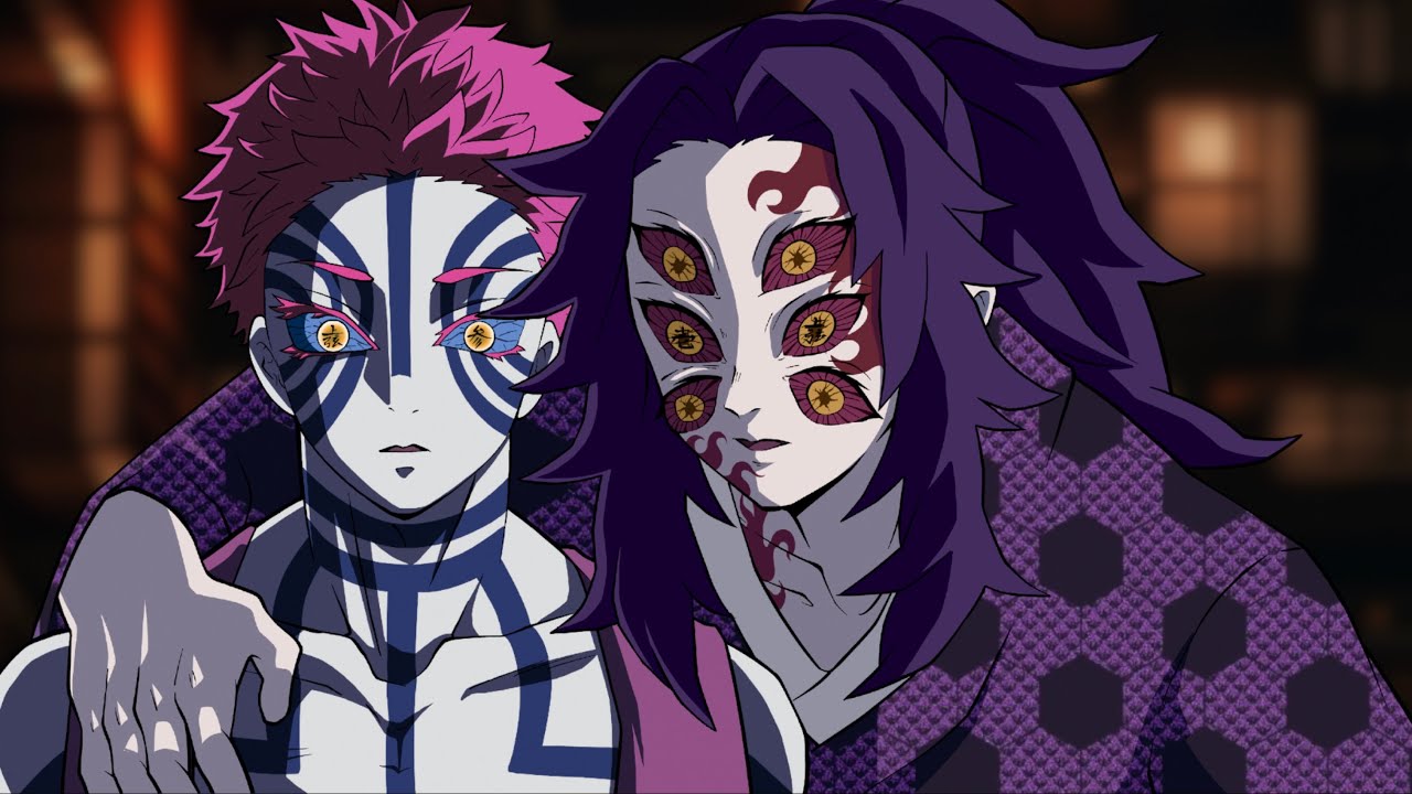 鬼滅の刃】上弦集結で猗窩座にダル絡みをする黒死牟 - YouTube