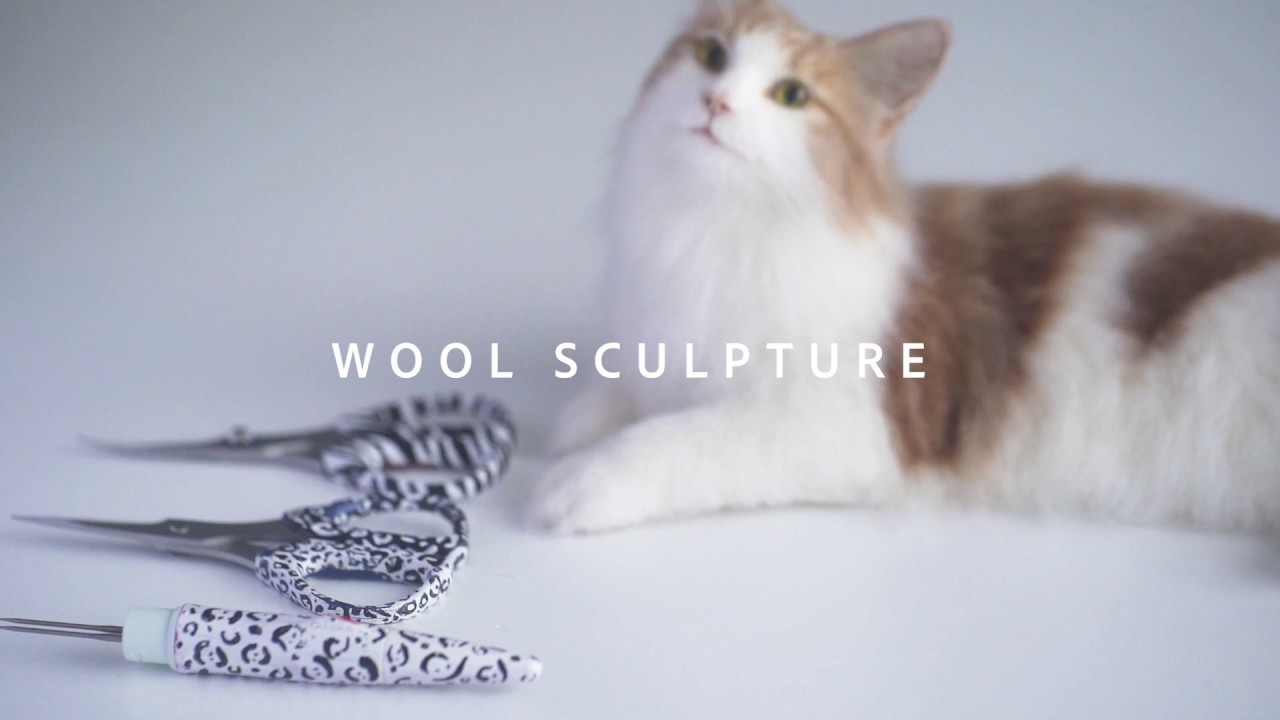Wool Sculpture of Norwegian Forest cat / 羊毛造形猫（ノルウェー