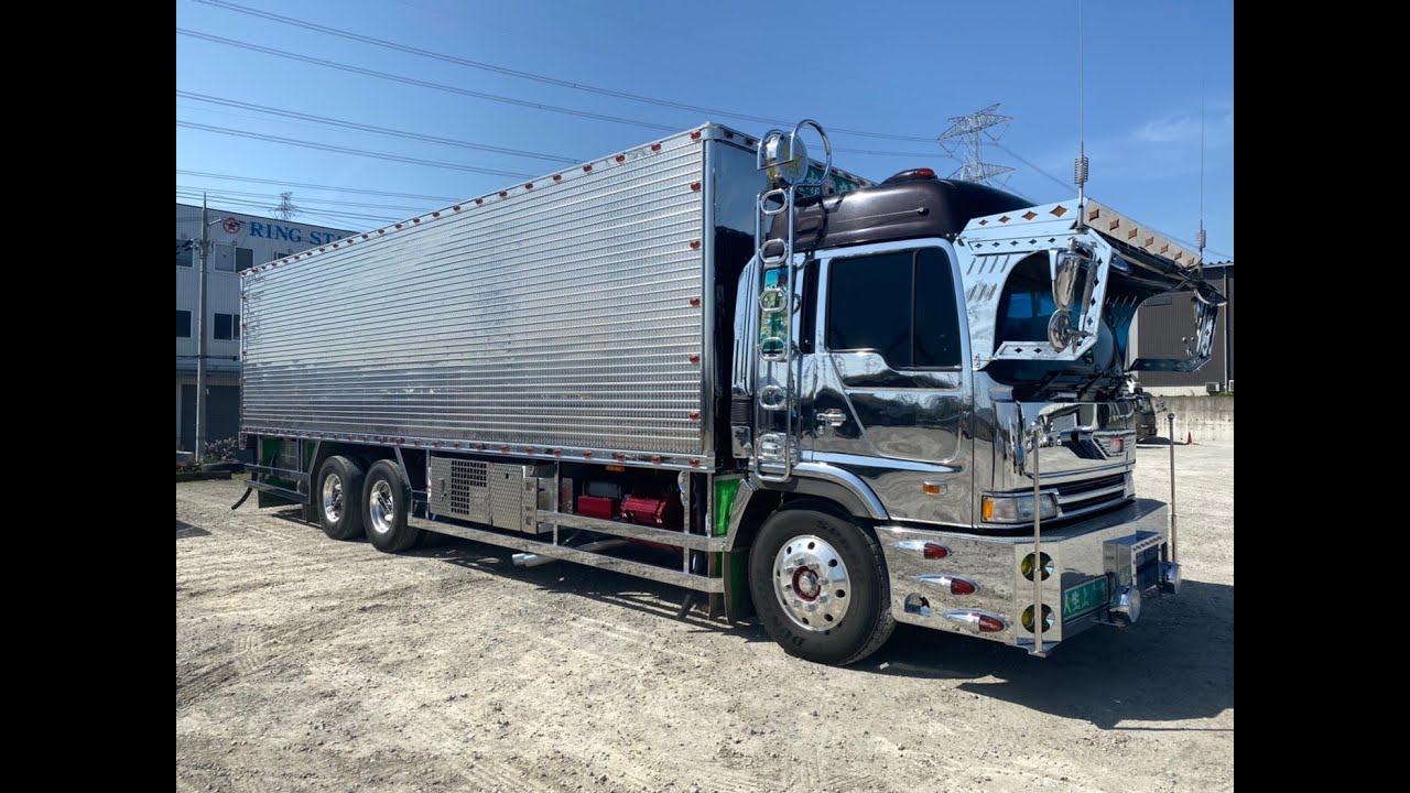 v8エンジン #大型冷凍車 #マニ割り #デコトラ #Wマフラー 日野