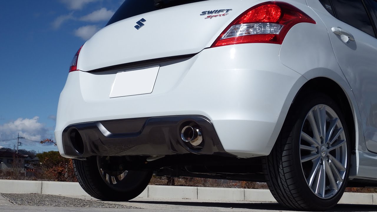 スイフトスポーツ ZC32S SPEED BOMBERマフラー 片出し 競技用 - YouTube