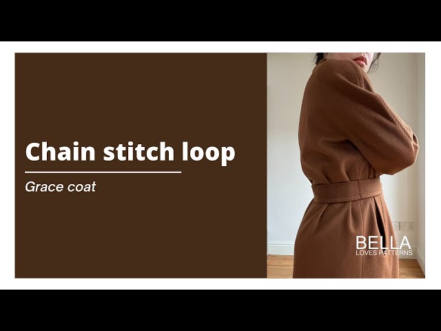 How to make a belt chain stitch loop - Grace coat - YouTube