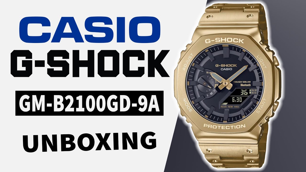 CASIO G-SHOCK GM-B2100GD-9A Unboxing - YouTube