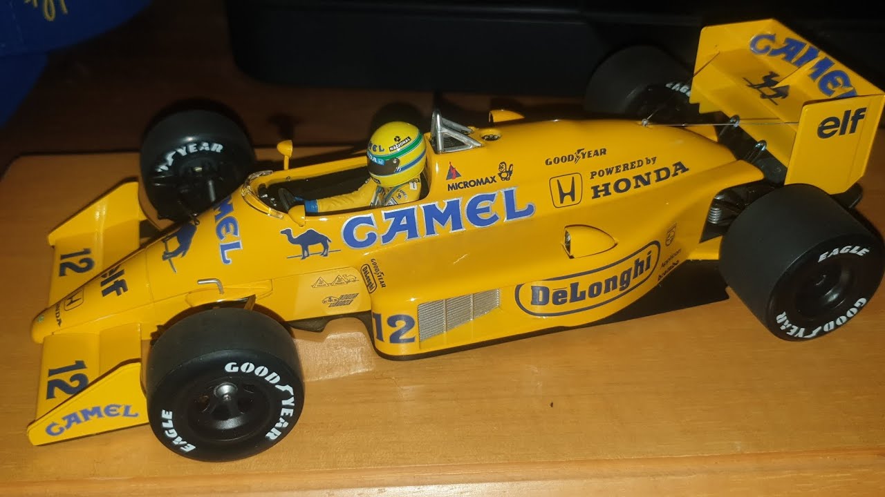 1/18 Ayrton Senna 1987 Camel Lotus Honda 99T - Minichamps Diecast
