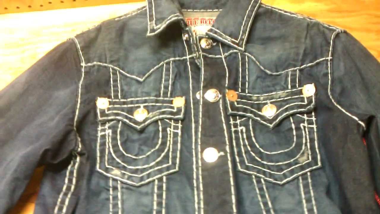 True Religion Jean Jacket Jimmy Super T - YouTube
