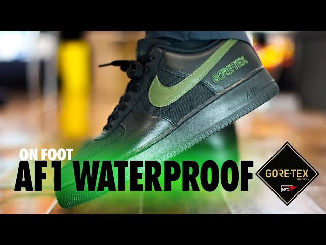ON FOOT! Nike Air Force 1 Gore-Tex Waterproof Black Cargo Khaki