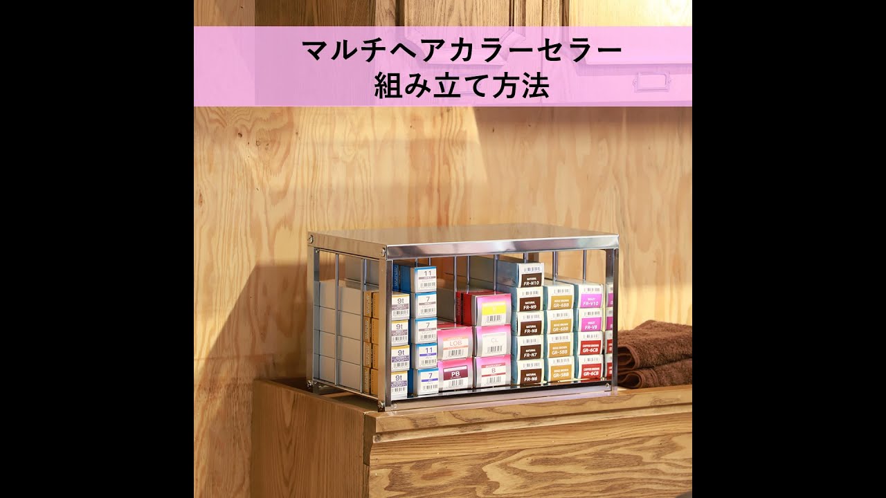 マルチヘアカラーセラー【日本製】（カラー剤保管棚/幅調節可能）の卸