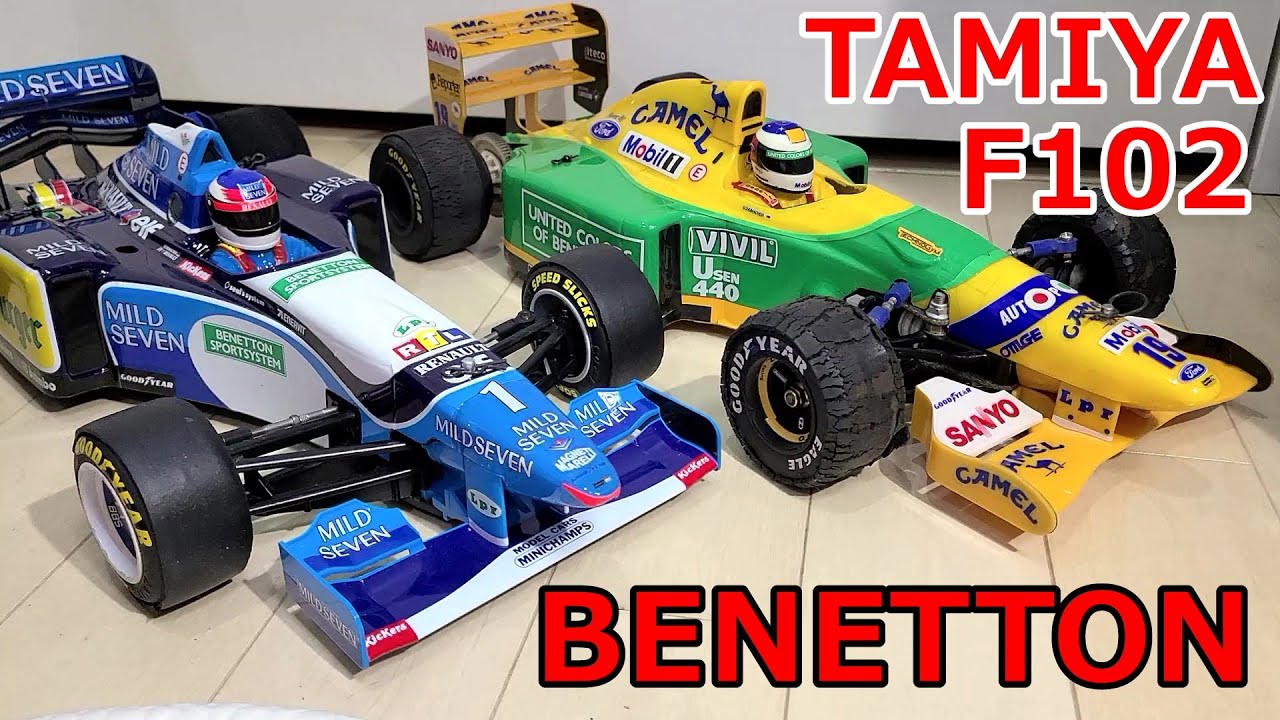 TAMIYA RC car BENETTON B192 TAMIYA F102chassis - YouTube