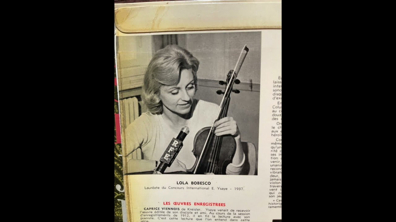 LOLA BOBESCO - VIOLIN RECITAL - YouTube