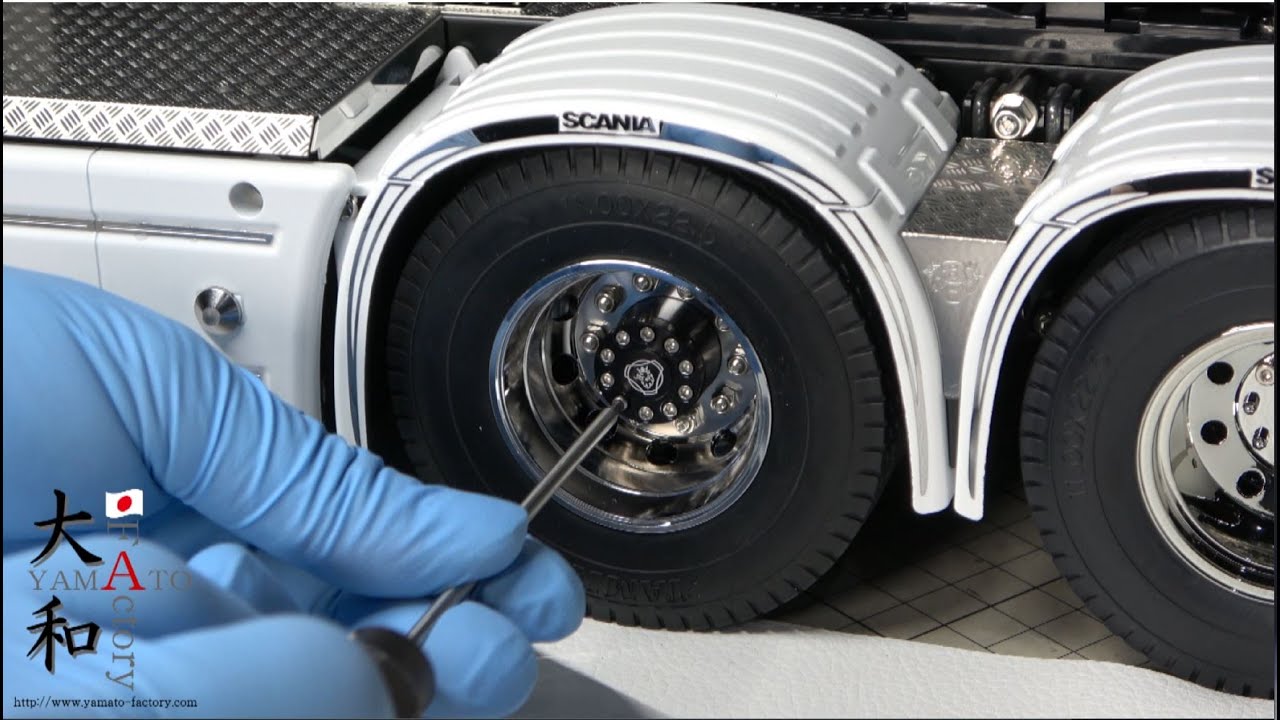 Upgrade to Aluminum wheel 1/14 TAMIYA SCANIA R620 4K - YouTube