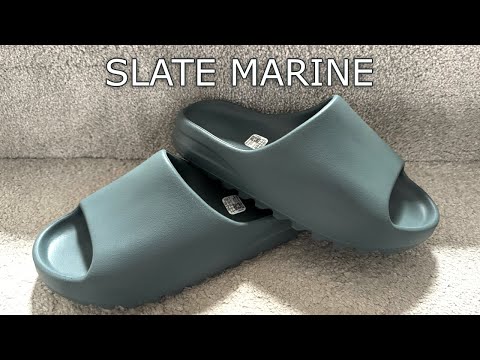 2023 Yeezy Slide Slate Marine Review - YouTube