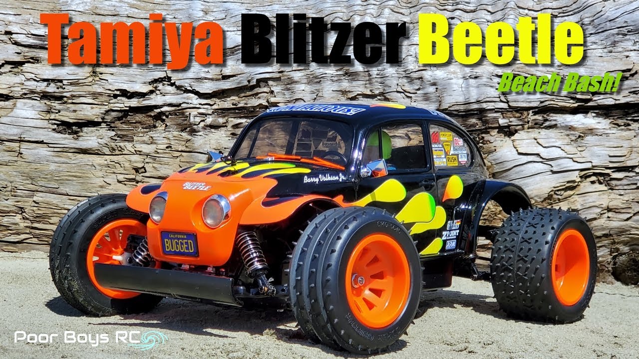 Brushless Tamiya Blitzer Beetle on the Beach! - YouTube