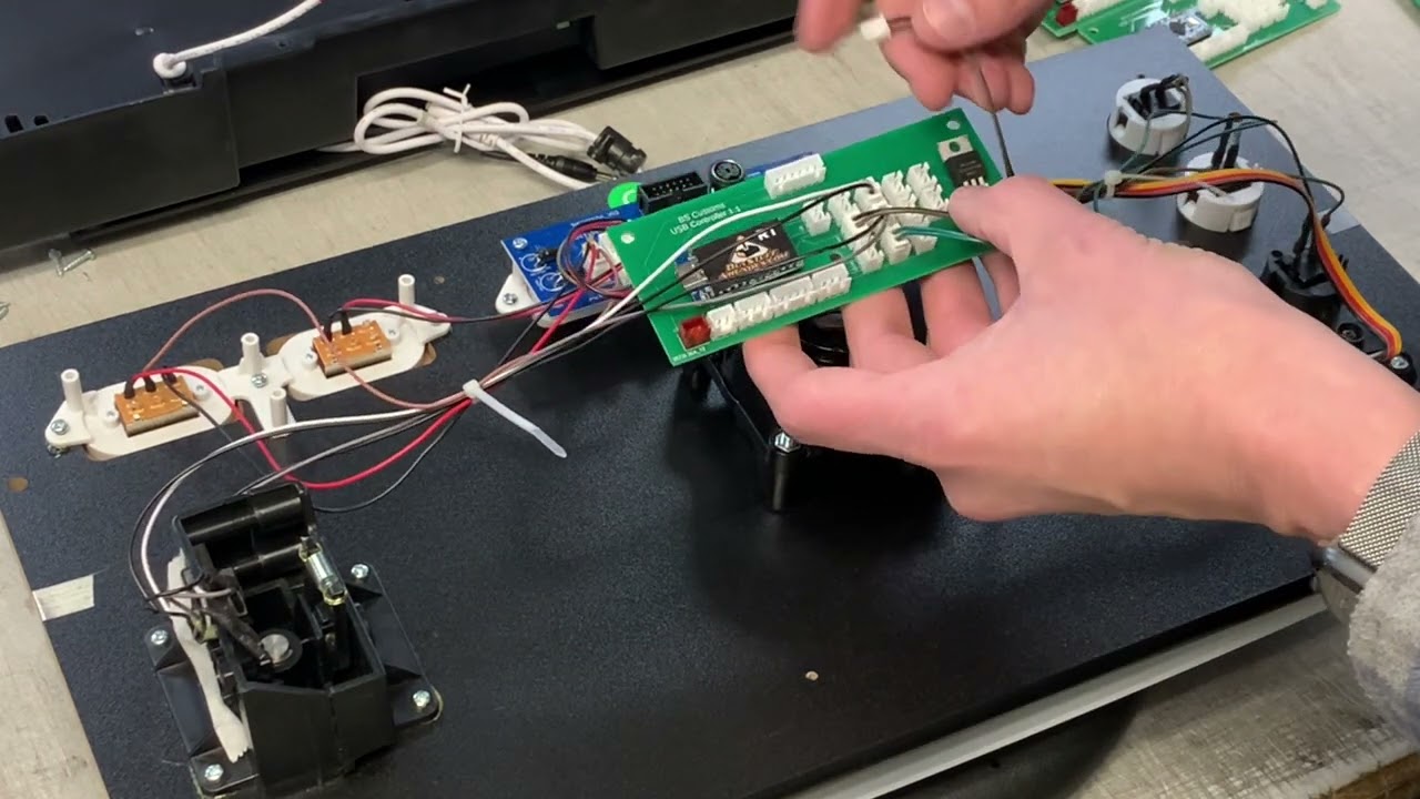 A1up Ridge Racer Encoder Board swap - YouTube