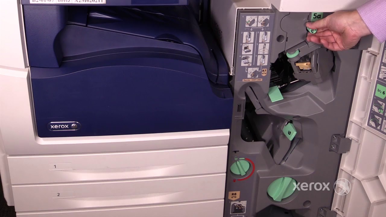 Xerox® WorkCentre® 5945/5955 Jam Clearance Finisher - YouTube