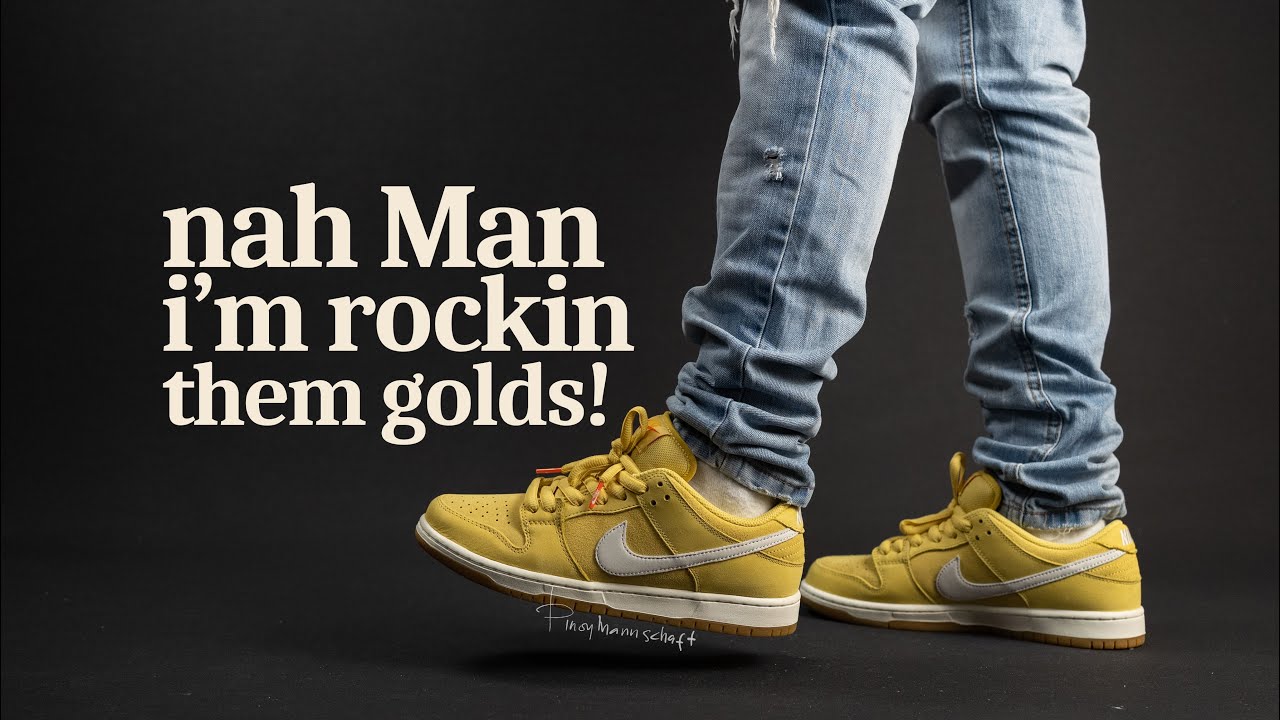Colorway is Awesome BUTNike SB Dunk Low Pro Saturn Gold On Feet