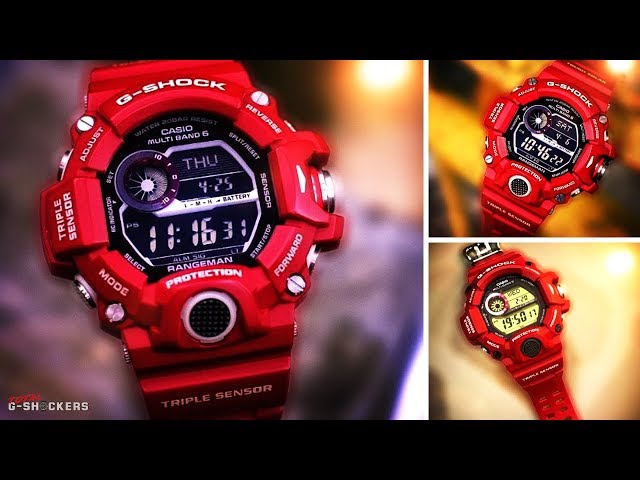 Casio G-Shock Master of G Rescue Red Rangeman | GW9400RD-4 - YouTube