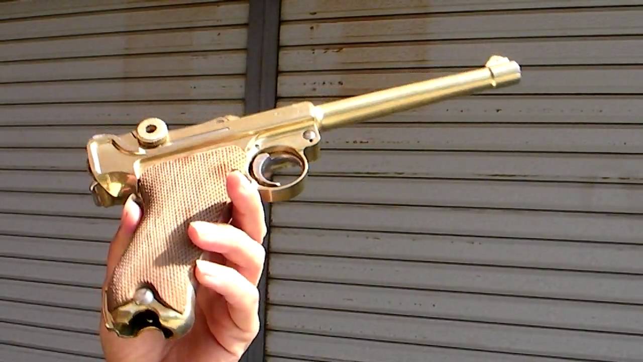 Marushin Luger P-08 Modelgun マルシン ルガーP08 モデルガン - YouTube