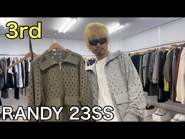 最速】RANDY 23SS 3rd！スウェットブルゾン！あなぼこ加工がインパクト
