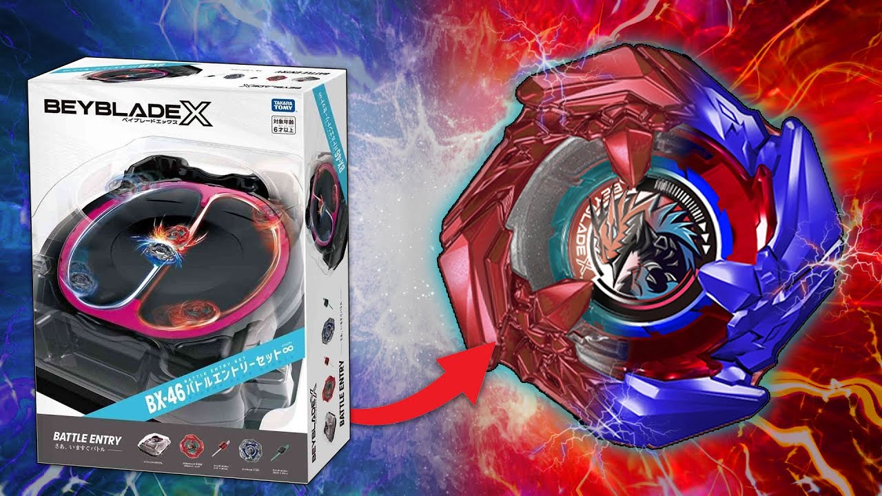 RED Cobalt Drake!! NEW BX-46 Beyblade X Infinity stadium Entry Set