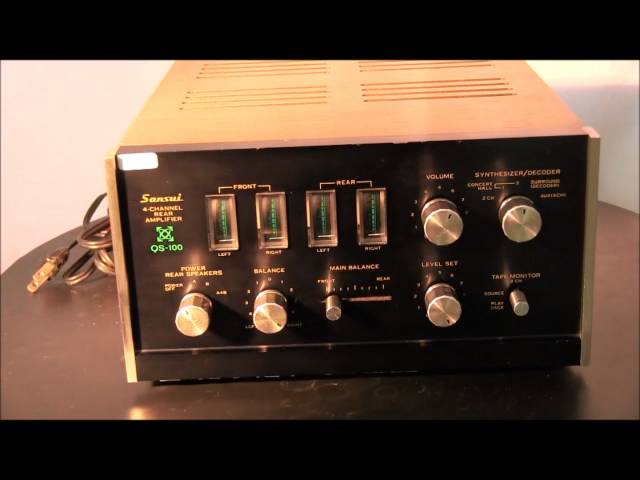 サンスイ祭15】 SANSUI 山水 QS-100 4チャンネルリアアンプ - YouTube