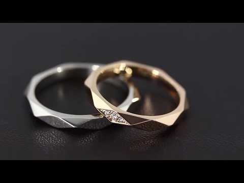 ブシュロン ファセット・ダイヤモンド・ペアリング・指輪/K18PG×Pt950