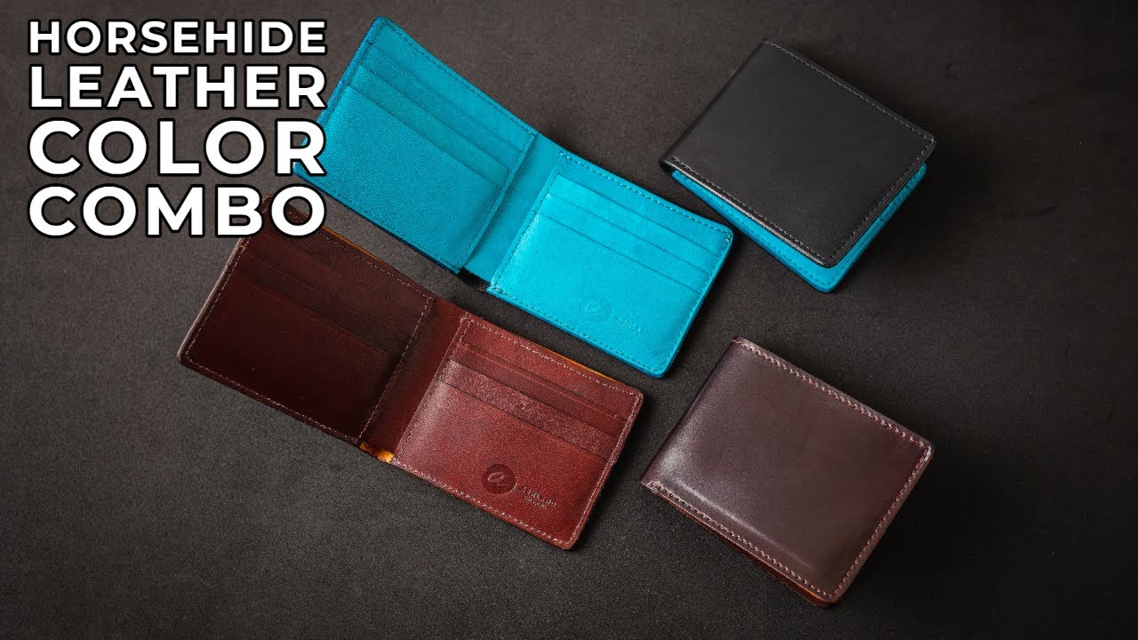 They're Back! Horsehide Leather Color Combo Wallets - YouTube
