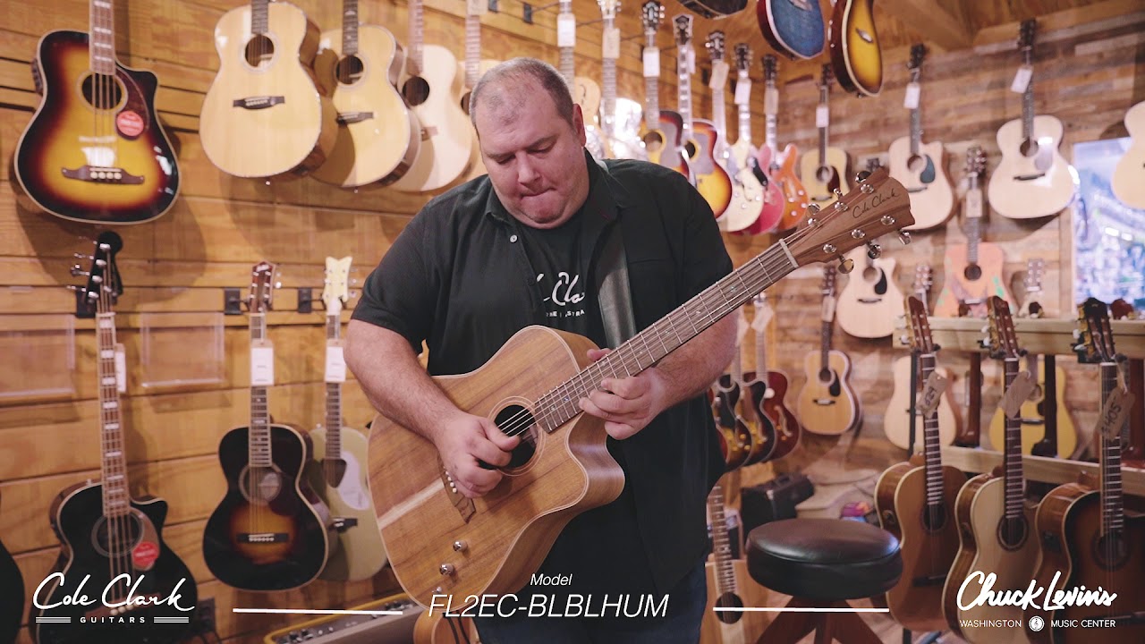 Cole Clark Fat Lady 2 Series - FL2EC-BLBL HUM Model demo - YouTube