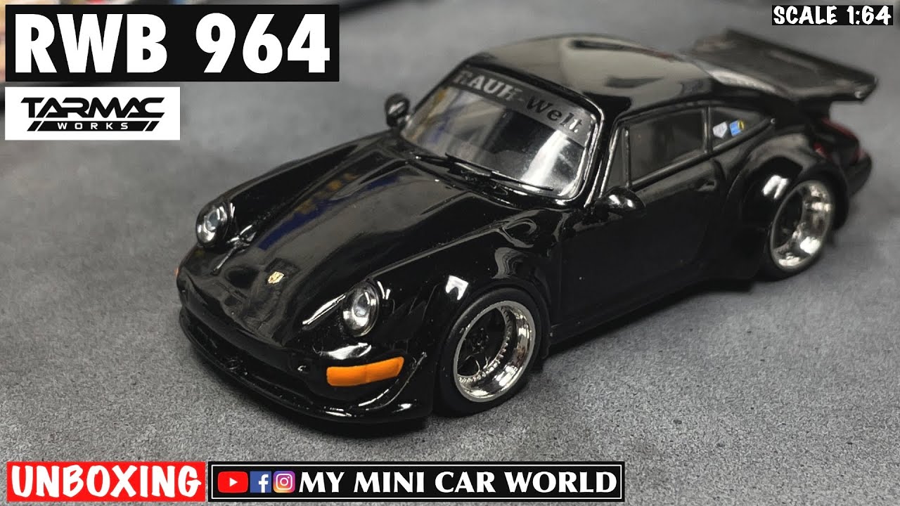 MY MINI CAR WORLD』UNBOXING TARMAC WORKS 1/64 RWB 964 - Black