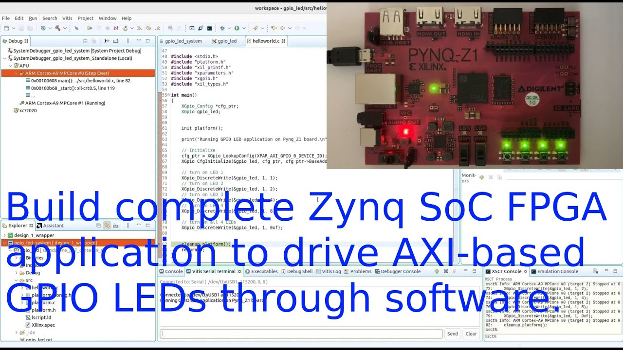 FPGA 20 - Build complete Zynq SoC FPGA application for PYNQ-Z1