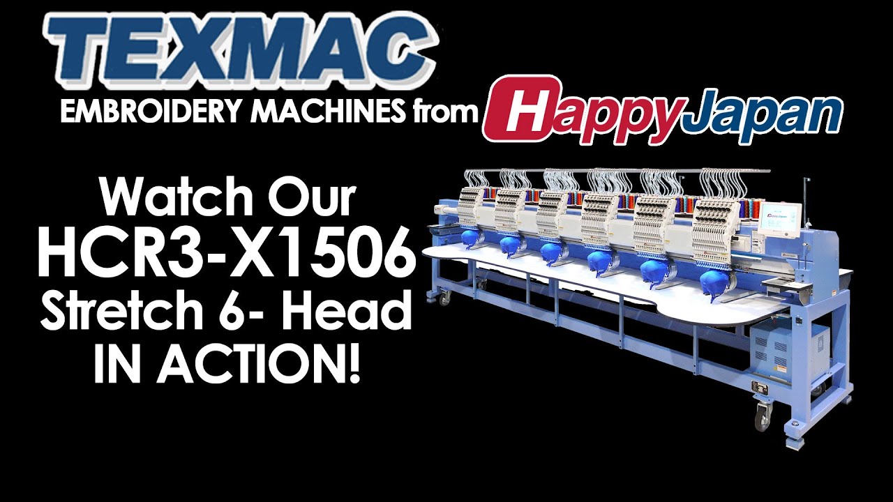 HCR3-X1506 Stretched-Field 6-head embroidery machine from