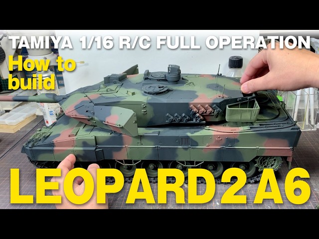 TAMIYA1/16 RC TANK LERPARD2 A6 FULL OPERATION 大きなラジコン戦車