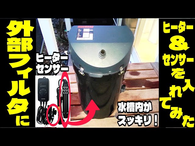 DIY】外部フィルターに水槽用ヒーターをビルトインしてみた - YouTube
