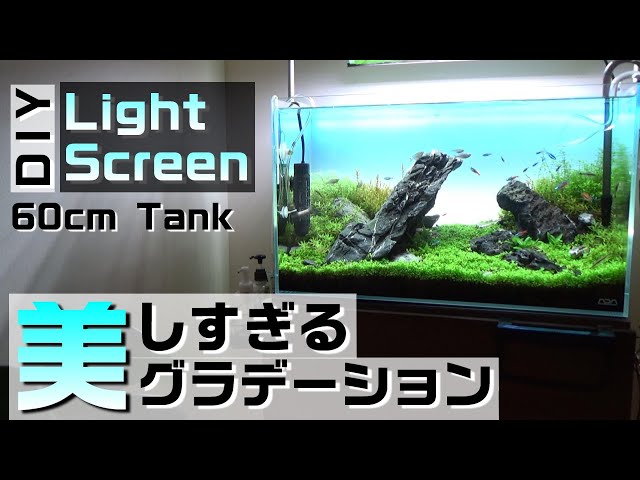 アクアリウム】60cm水槽 自作ライトスクリーンADAの約半額で完璧な