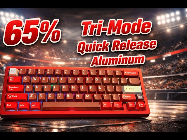 Best 65% Wireless Mechanical Keyboard? WOBKEY ZEN 65 Ultra Red
